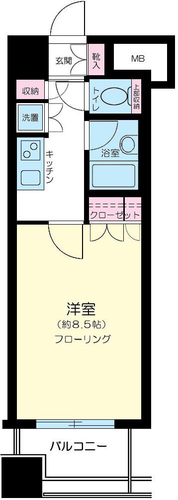 エクセレント浅草橋(1K/4階)の間取り写真