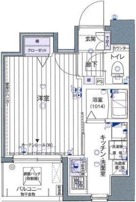 ヴァレッシア錦糸町シティ(1K/2階)の間取り写真