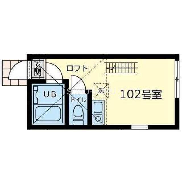ユナイト石川町ジェフベック(ワンルーム/1階)の間取り写真