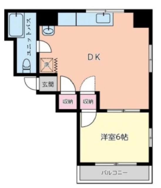 シー・エス大井ビル(1DK/6階)の間取り写真