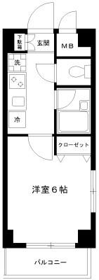 サンテミリオン恵比寿(1K/9階)の間取り写真