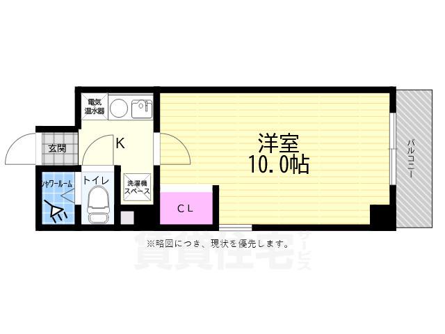 アーバンレジデンス千田(1K/6階)の間取り写真