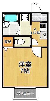 さくらビレッジ(1K/1階)の間取り写真