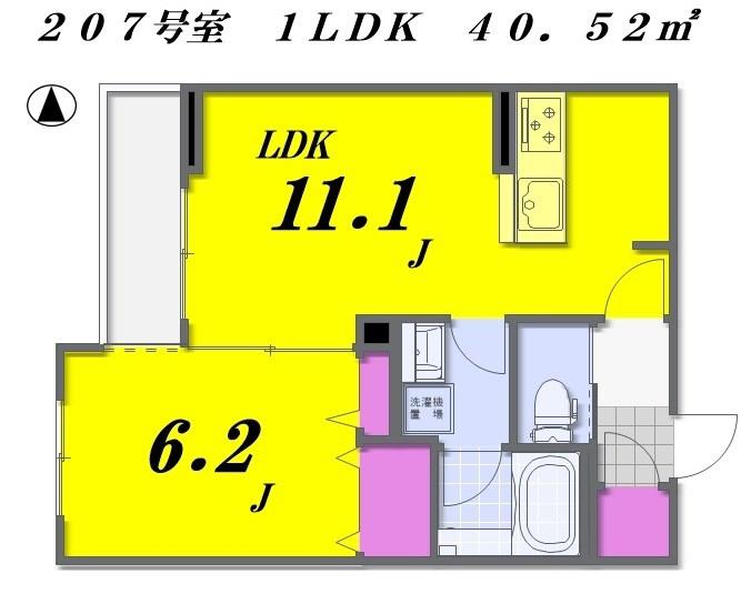 LA LUCEラ・ルーチェ(1LDK/2階)の間取り写真