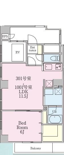 ポラリス(1LDK/7階)の間取り写真