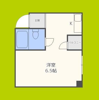 ジオナ新今里(ワンルーム/5階)の間取り写真