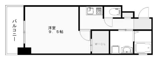 内山神岳ビル(1K/4階)の間取り写真