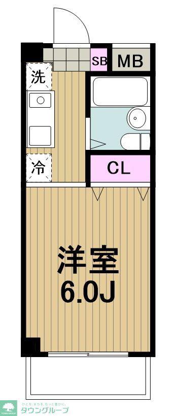 スプリングス日吉(ワンルーム/4階)の間取り写真
