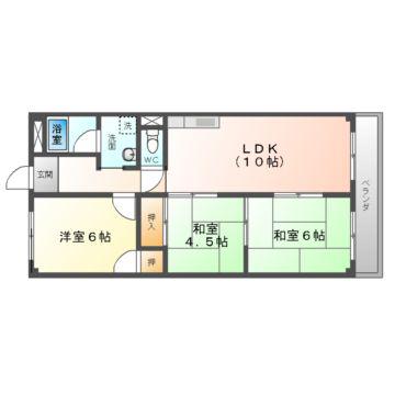 エクセル守口(3LDK/2階)の間取り写真