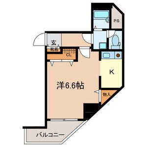 ビルクリバラ(1K/5階)の間取り写真