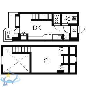 サンシャインシティー21(1LDK/10階)の間取り写真