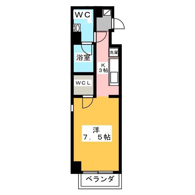ドルチェビータ横浜(ワンルーム/4階)の間取り写真