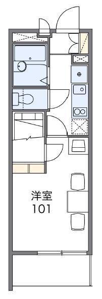 レオパレスAIDA(1K/1階)の間取り写真