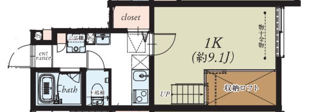 MAISON SA XX(1K/1階)の間取り写真