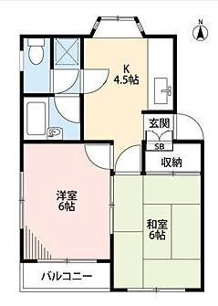 東和エクセル(2K/3階)の間取り写真