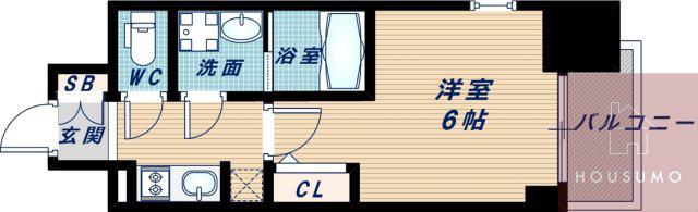 エスリードレジデンス新大阪プライム(1K/10階)の間取り写真