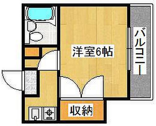 エルム泉大津PARTI・II(ワンルーム/2階)の間取り写真