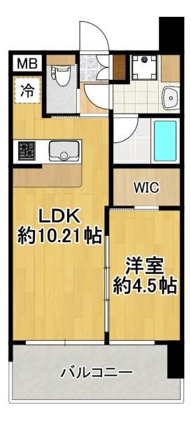 プレジオ大正(1LDK/8階)の間取り写真