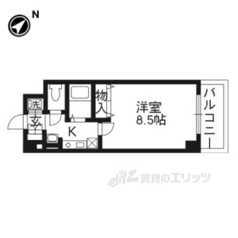 Mプラザ津田駅前十番館(1K/4階)の間取り写真