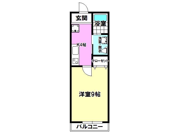 アンジュ(1K/1階)の間取り写真