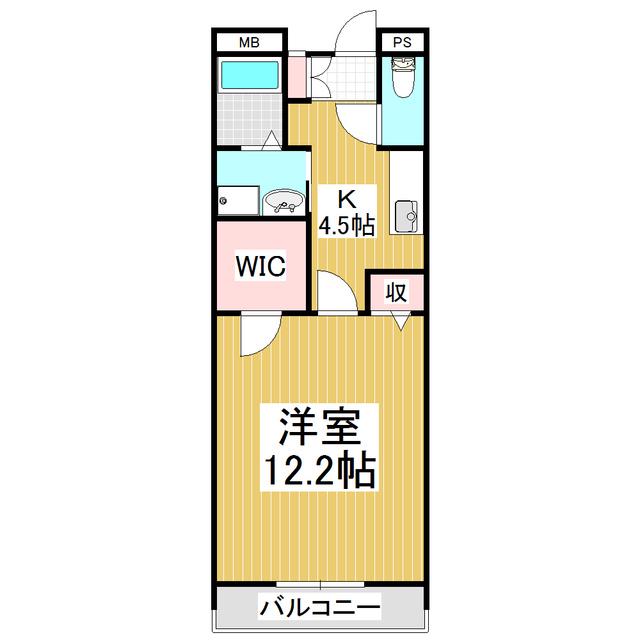 MONTE HUT(1K/1階)の間取り写真