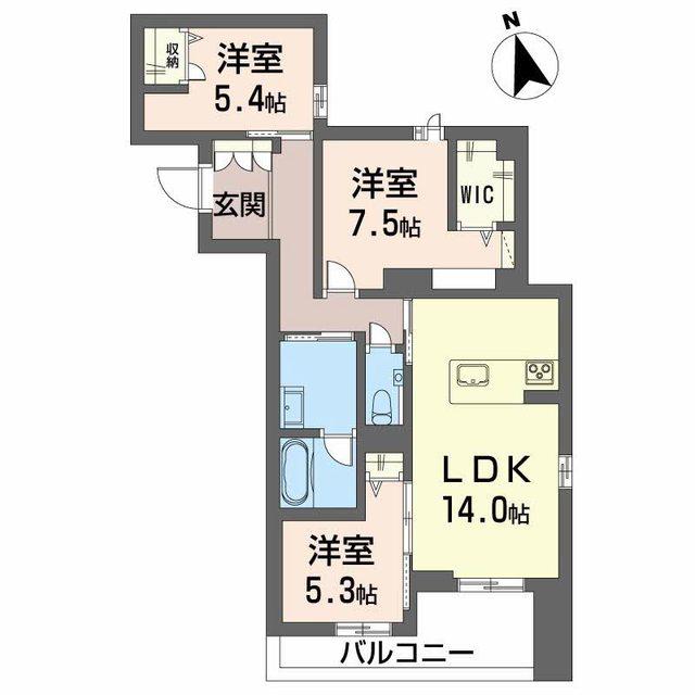 LIEN(3LDK/2階)の間取り写真