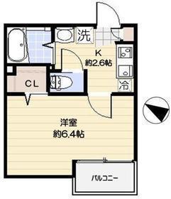 プリムス大宮(1K/2階)の間取り写真