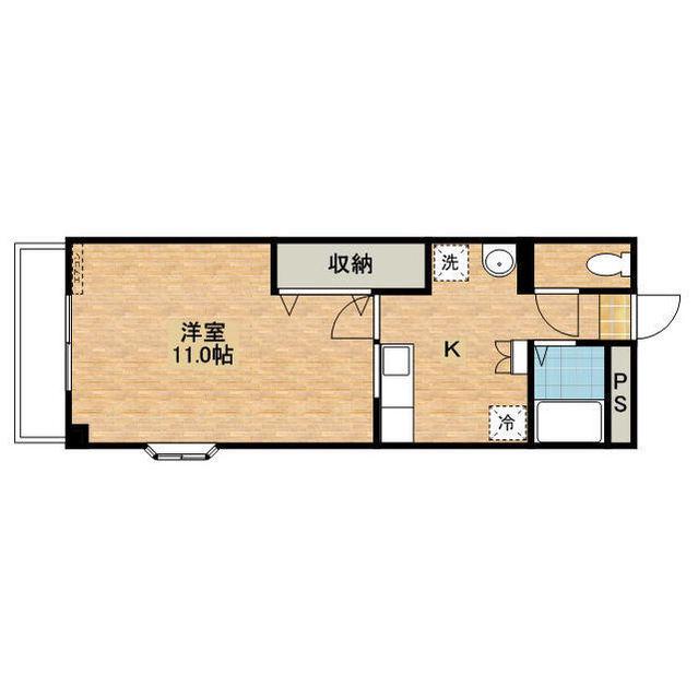 アバンティ(1K/3階)の間取り写真