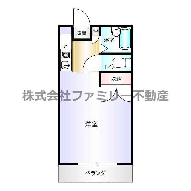 ＪＲ常磐線 十王駅 徒歩25分 2階建 築31年(1K/2階)の間取り写真