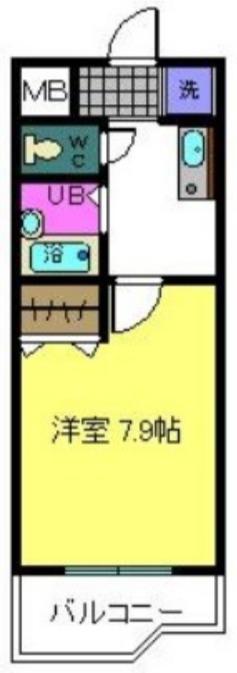 ピュール絆(1K/3階)の間取り写真