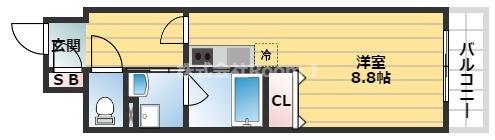 アスヴェルタワー大阪城ウエスト(ワンルーム/5階)の間取り写真