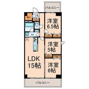 THE ウエスト OAK(3LDK/4階)の間取り写真