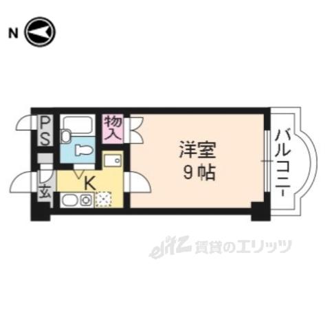 グリーンヴィレッジ吉田(1K/5階)の間取り写真