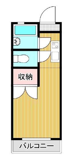 BCASA我孫子布佐RE-BORN A棟(ワンルーム/2階)の間取り写真