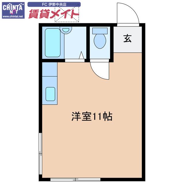サニープレイス(ワンルーム/1階)の間取り写真