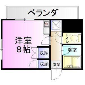 エトワール宇都宮第一(ワンルーム/8階)の間取り写真