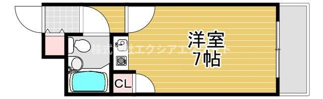 ダイアパレス塚本Ⅱ番館(1K/6階)の間取り写真