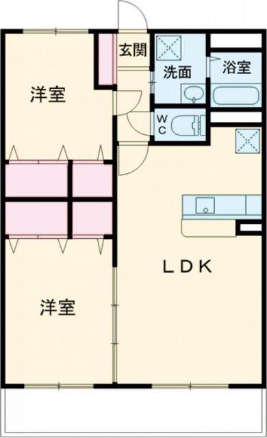 リアン レガーロ大分鶴崎ステーション(3LDK/4階)の間取り写真