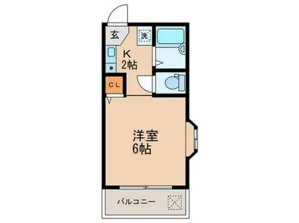 サニーサイド上田(1K/4階)の間取り写真