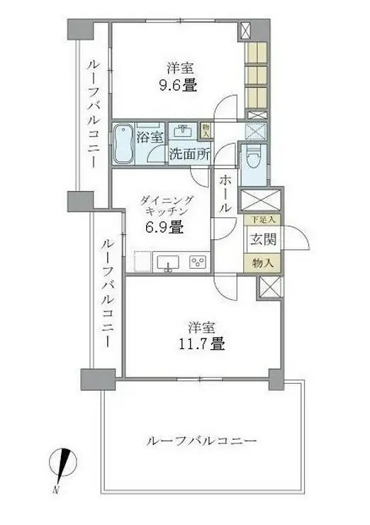 北品川アパートメント 9階階 間取り