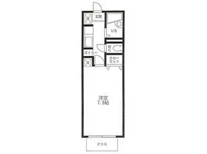 エステートピア(1K/1階)の間取り写真