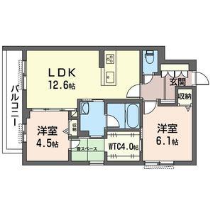 ブルーベル(2LDK/2階)の間取り写真