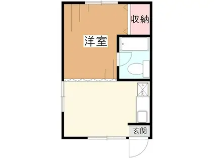 新井コーポ(1K/2階)の間取り写真