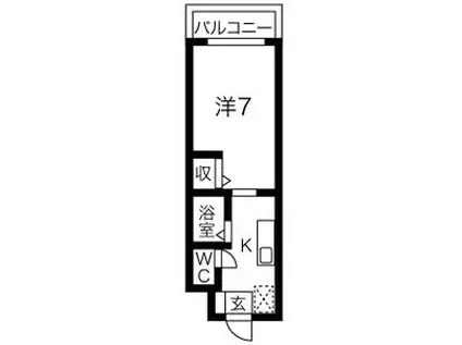 TOMOS APARTMENTS MEITETSU OSATO(1K/3階)の間取り写真