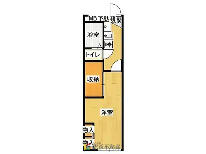 レオパレスYAEMIZO(1K/1階)の間取り写真