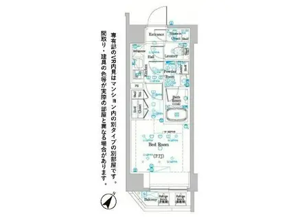 DIPS東十条駅前PREMIUM(1K/12階)の間取り写真