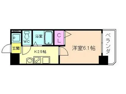 フォレステージ福島(1K/8階)の間取り写真