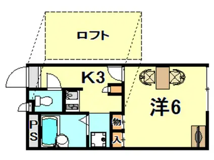 レオパレスヒルデナーハイム(1K/1階)の間取り写真