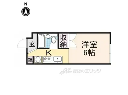 MAYUMIハイツ枚方8番館(ワンルーム/1階)の間取り写真