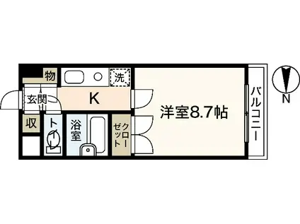 3RD IKEMOTO(1K/4階)の間取り写真